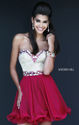 2014 Ruby Sherri Hill 1929 Jeweled Short Bodice Layered Cocktail Dress [Sherri Hill 1929 Ruby] - $172.00 : 2015 Popul...