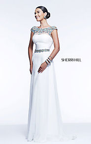 Cheap Ivory/Multi Beaded Sherri Hill 21272 High-Neck Long Prom Dress [Sherri Hill 21272 Ivory/Multi] - $188.00 : 2015...