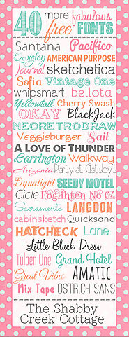 40 more fabulous free fonts - The Shabby Creek Cottage