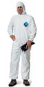 DuPont TY127S Disposable Elastic Wrist, Ankle & Hood White Tyvek Coverall Suit 1428, Size Large, Sold by the Each