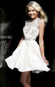 2014 Beaded Cap-Sleeves Ivory Tulle Sherri Hill 4300 Short Party Dress [Sherri Hill 4300 Ivory] - $174.00 : The most ...