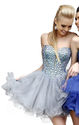 Cheap Sherri Hill 21101 A-Line Beaded Silver Mist Short Bodice Prom Dress [Sherri Hill 21101 Silver Mist] - $175.00 :...