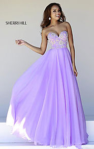 Cheap Sherri Hill 8545 Beaded Lilac Bodice Long Waist Prom Dress [Sherri Hill 8545 Lilac] - $180.00 : The most fashio...