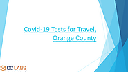 Covid-19 Tests for Travel, Orange County