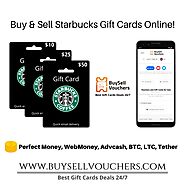 Buy Starbucks Gift Card with Webmoney, Bitcoin, PerfectMoney
