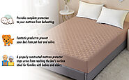 Buy DREAM CARE Sapphire Quilted Waterproof Fitted Double Bed Queen Size Ultra Soft & Hypoallergenic Mattress Protecto...