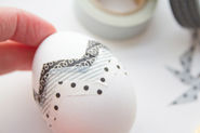 DIY Washi Tape Chevron Easter Eggs