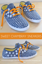 iLoveToCreate Blog: Sweet Chambray Sneakers Tutorial