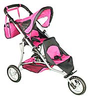 Mommy & Me Doll Twin Stroller and Carriage Bag