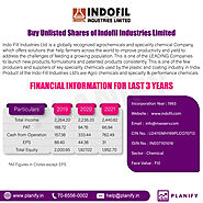 Latest Indofil share price Buy Indofil Industries unlisted shares