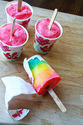 Rainbow fun: Rainbow Pudding Pops
