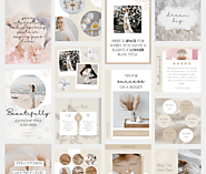 The Natural Elegance Collection: Elevate Your Brand with Beautiful Beige Social Media Templates