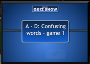 confusing words - A - D game