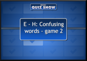 confusing words - E - H game