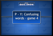 confusing words - P - Y game
