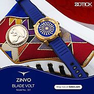 Zinvo Blade Volt Automatic Blue Turbine Round Dial Men’s Watch – 321