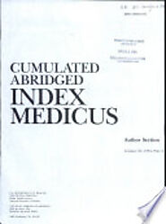 Abridged Index Medicus, Volume 25, Part 2