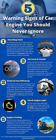 Infographics - 5 Warning Signs of Car Engine You Should Never Ignore
