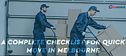 A Complete Checklist for Quick Move in Melbourne - Urban Movers
