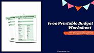 Free Download Beginner Printable Budget Worksheet Pdf