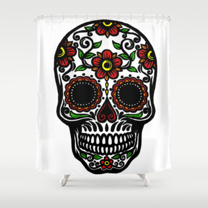 Best Sugar Skull Shower Curtain Designs A Listly List
