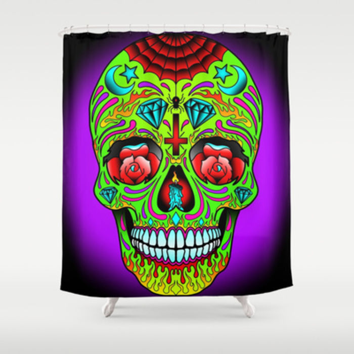 Best Sugar Skull Shower Curtain Designs A Listly List