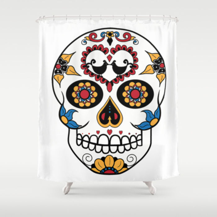 Best Sugar Skull Shower Curtain Designs A Listly List
