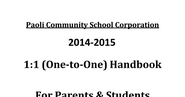 Paoli Community School 1:1 Handbook