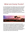 What Are Dump Trucks