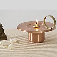 Copper Home Decor India | Solar Oil Lamp | Buy Oil Lamp Diwali Gifts | Studio Coppre