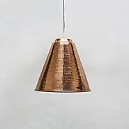 Copper Decorative Items | Cluster Lamp | Buy Hammered Copper lamps | Studio Coppre