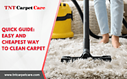 Easy And Cheapest Way To Clean Carpet - TNT Carpet Care