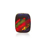 Gem Grade Black Opal 31.15ct featuring Broad Flashes of Red, Green and Violet Colours