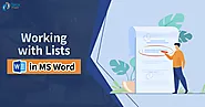 Lists in MS Word - DataFlair