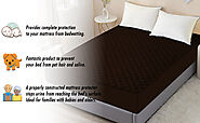 DREAM CARE Sapphire Quilted Waterproof Double Bed King Size Mattress Protector Coffee