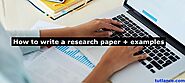 How To Write A Research Paper For College Effectively