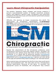 Learn About Chiropractic Manipulation
