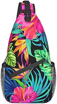 Drive 35% OFF You Mad Hibiscus Pattern chest diagonally bag Backpa Sling