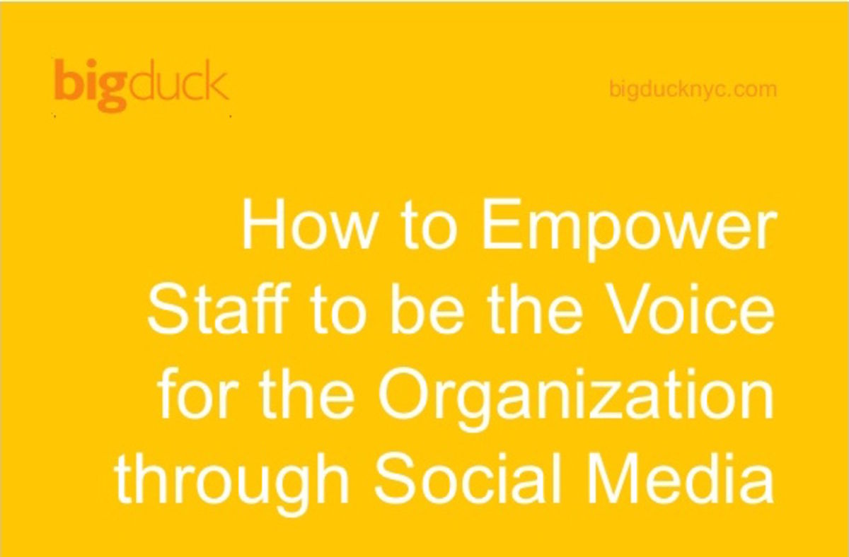 Headline for Empowering Staff to be the Voice for your Nonprofit