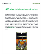 CBD oils and the benefits of using them