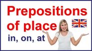 Prepositions of place - in, on, at | English grammar