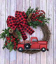 Rustic Farmhouse Style Christmas Wreath Ideas For The Front Door – Unique Styles - Decorating Ideas And Accessories F...