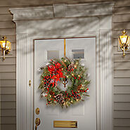 Outdoor Lighted Artificial Christmas Wreaths For The Front Door – Cordless - Decorating Ideas And Accessories For The...