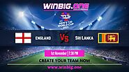 World T20 Cup | England vs Sri Lanka | Nov 01, 7:30 PM | WIN BIG | SPORTS FANTASY | MAKE YOUR TEAM