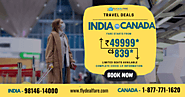 INDIA to CANADA Flight Booking Deals