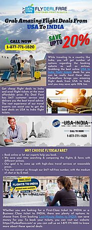 Grab Amazing Flight Deals From USA To India