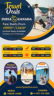 India To Canada Flight Booking Deals | Fly Deal Fare