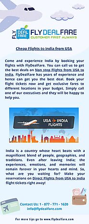 Find Cheap Flights to India from USA