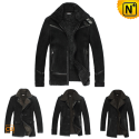 Black Sheepskin Coat au CW138230 - cwmalls.com
