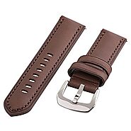 Clockwork Synergy - Quick Release Leather Watch Bands Genuine Watch Straps for Men Women- 24mm Aged Leather Watch Strap